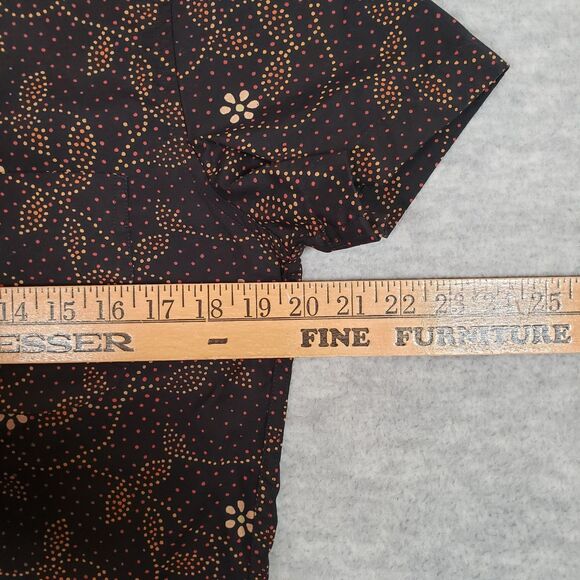 J.Crew Secret Wash‎ Shirting Floral Shirt Mens Small Orange Black Organic Cotton - Picture 4 of 6